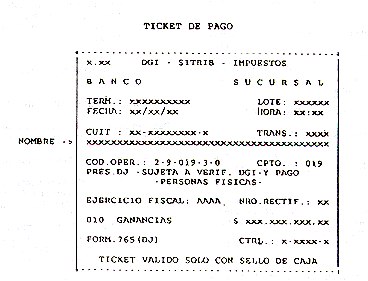 Modelo de Ticket de pago